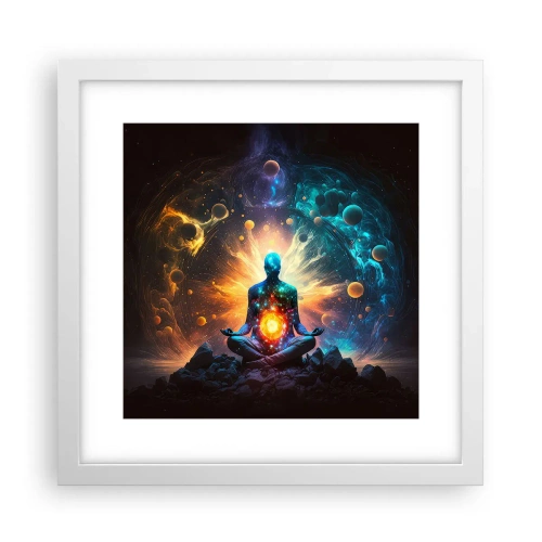 Plakat w białej ramie - Kosmiczny spokój - 30x30 cm