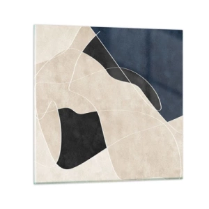 Obraz na szkle - Kompozycja abstrakcyjna – kontrast barw - 30x30 cm