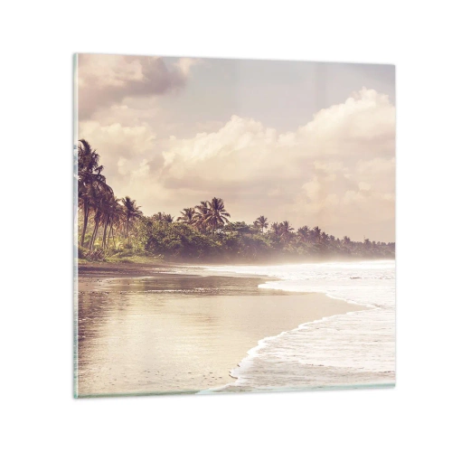 Obraz na szkle - Pieszczota fal - 30x30 cm