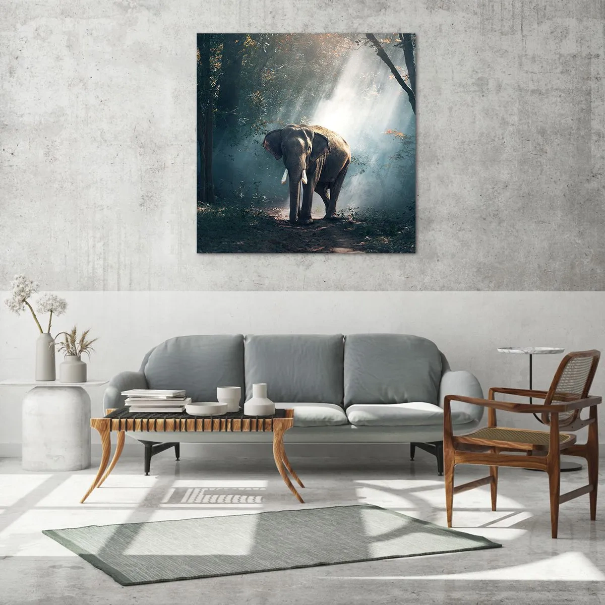 Obraz na szkle - Spokojna przechadzka - 30x30 cm