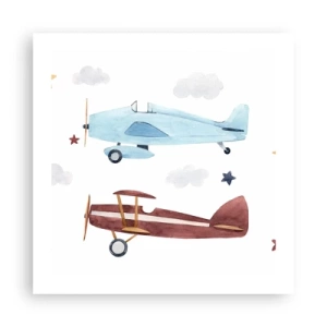 Plakat - Panie pilocie, czekamy! - 50x50 cm