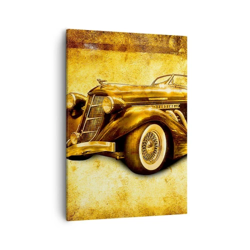 Obraz na płótnie - Zabytkowy kabriolet w stylu retro - 50x70cm - Elita elit - Nowoczesna dekoracja ścienna do salonu, kuchni i sypialni ARTTOR