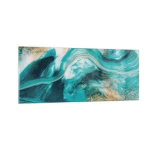 Obraz na szkle - Rzeka złota - 100x40 cm