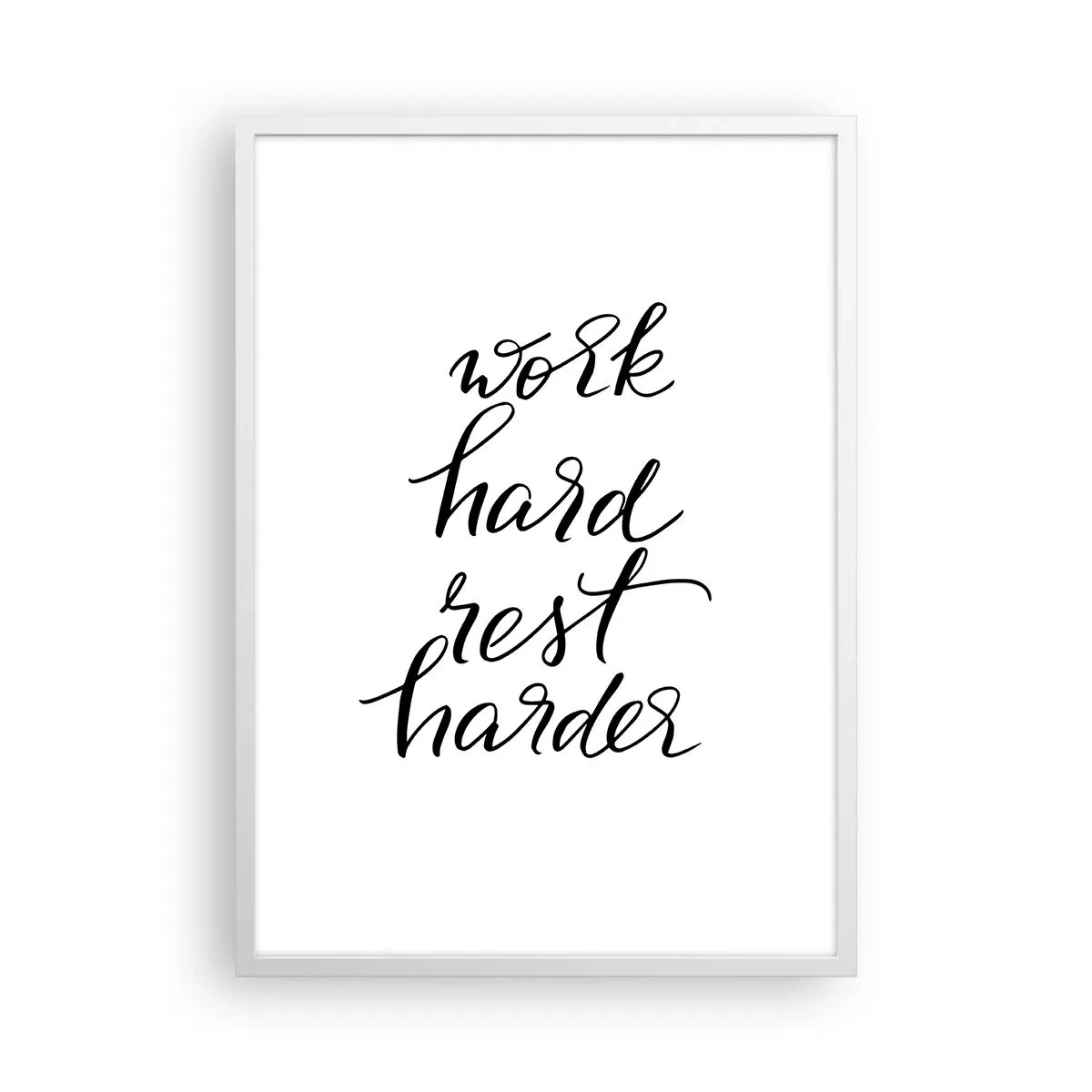 Plakat w białej ramie - Życiowa równowaga - 50x70 cm