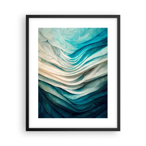 Plakat w czarnej ramie - Błękitne nienasycenie - 40x50 cm