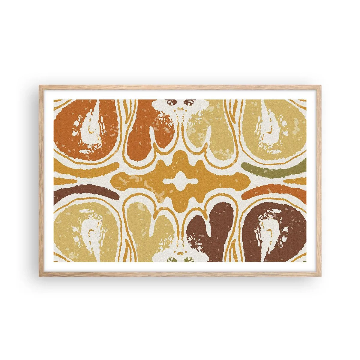 Plakat w ramie jasny dąb - Abstrakcja sentymentalna - 91x61 cm