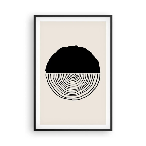 Plakat w czarnej ramie - Pół na pół - 61x91 cm