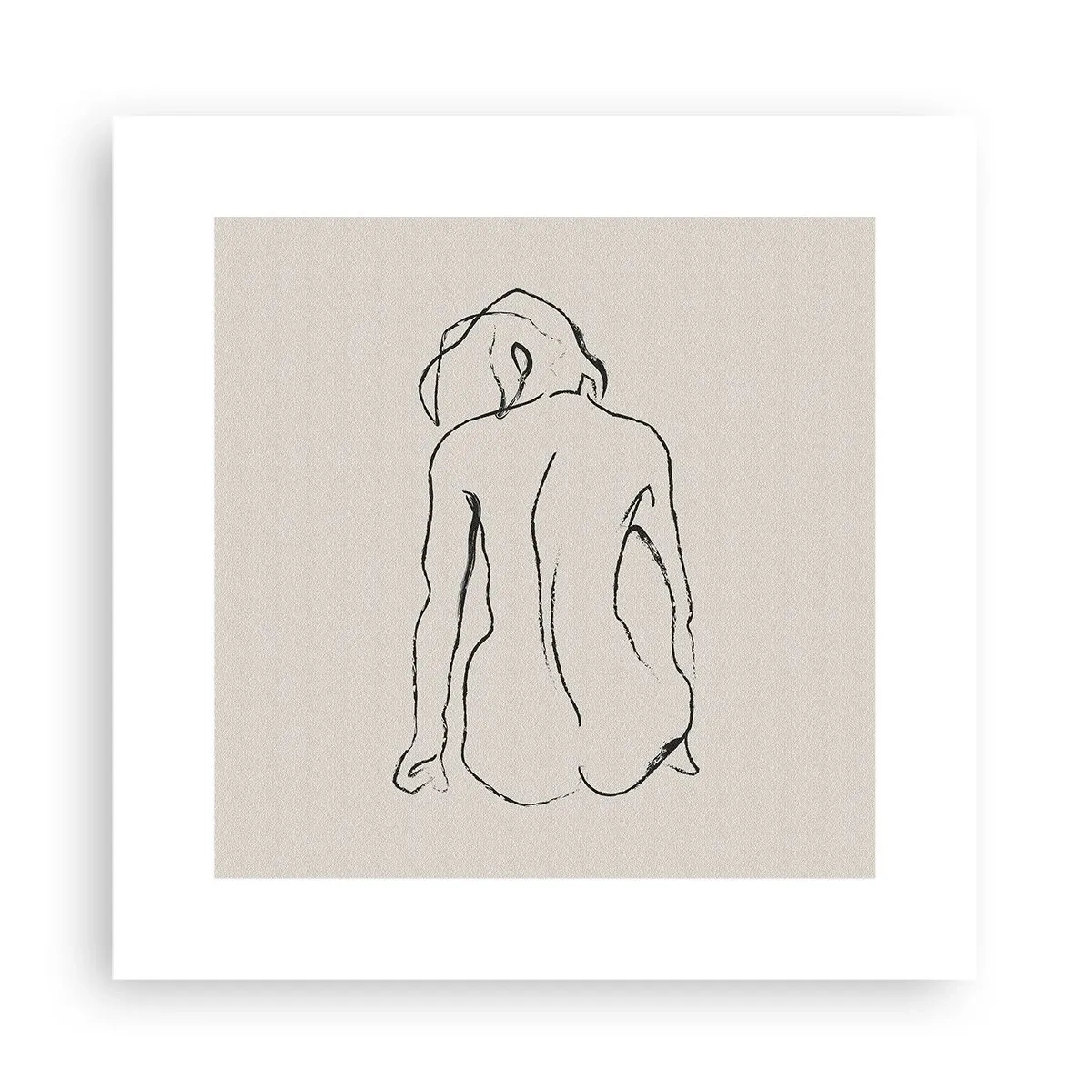 Plakat - Akt dziewczęcy - 30x30 cm