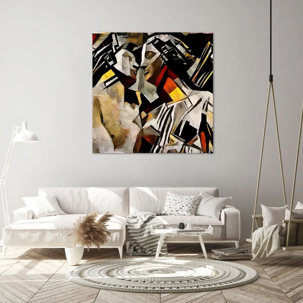 Obraz na płótnie - Posągowy pocałunek - 70x70 cm