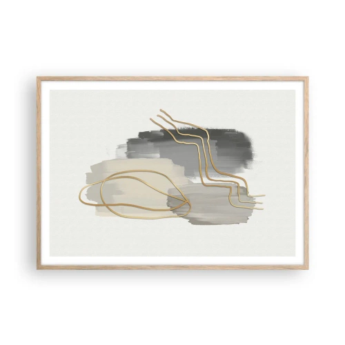 Plakat w ramie jasny dąb - Trwanie i ruch - 100x70 cm