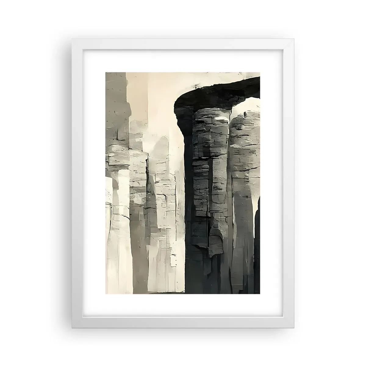 Plakat w białej ramie - Majestat antyku - 30x40 cm