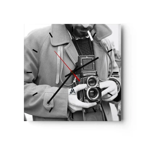 Zegar ścienny - W stylu retro - 40x40 cm