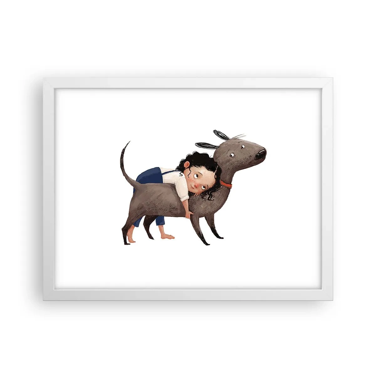 Plakat w białej ramie - Najlepsi przyjaciele - 40x30 cm