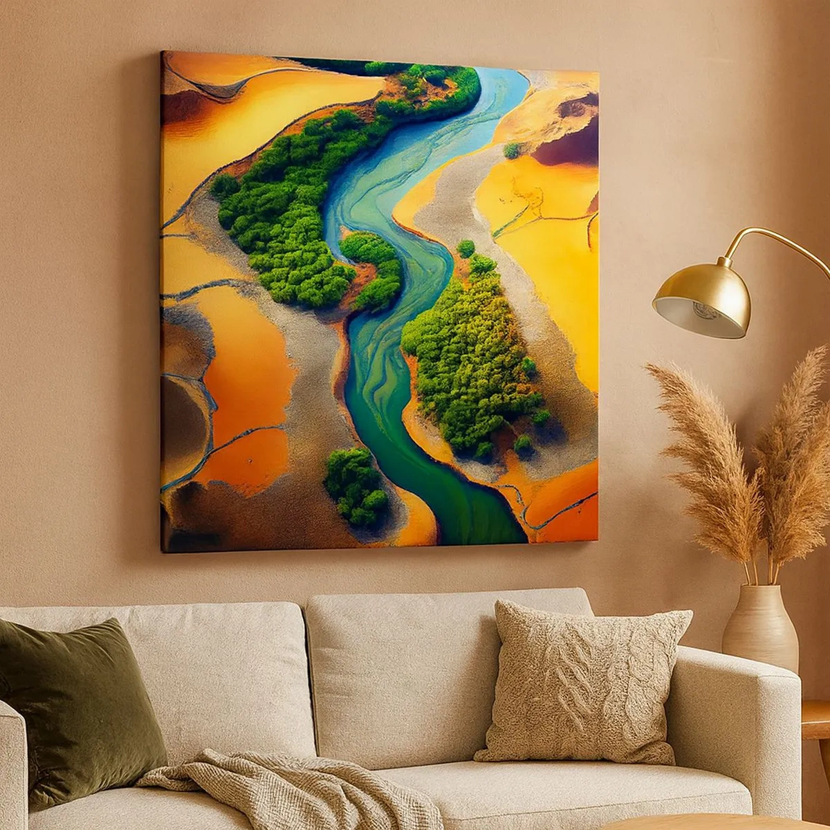 Obraz na płótnie - Życiodajna rzeka - 30x30 cm