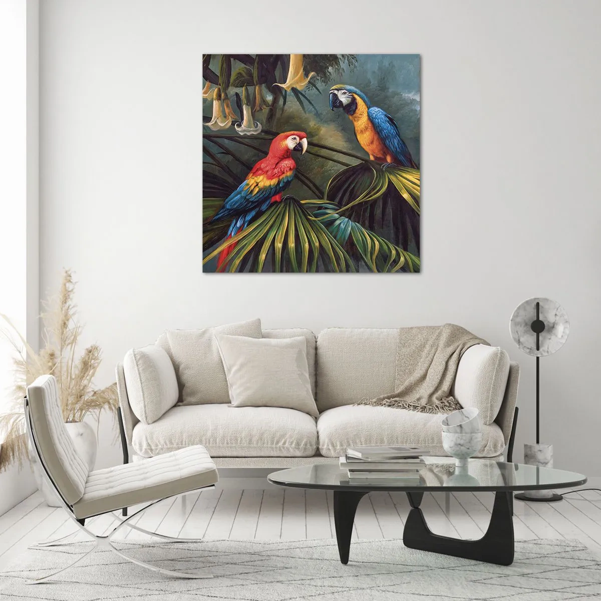 Obraz na szkle - Romantyzm w tropikach - 70x70 cm