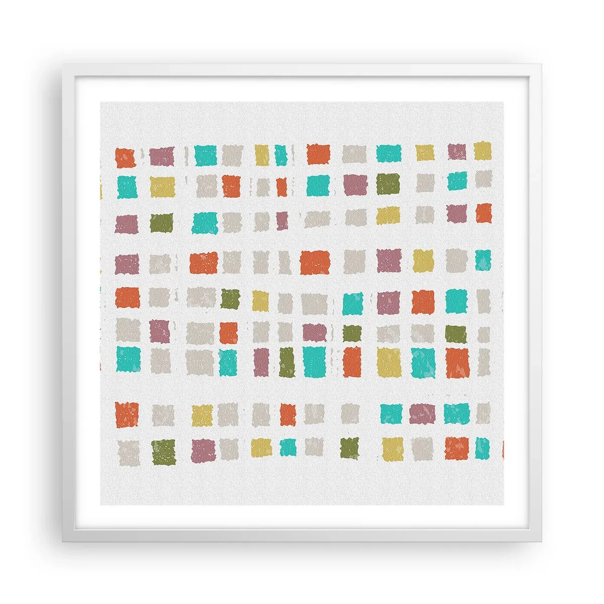 Plakat w białej ramie - Nieznana gra - 60x60 cm