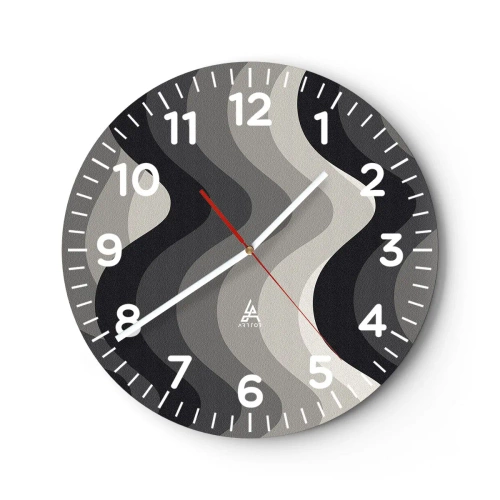 Zegar ścienny - Fala za falą - 30x30 cm