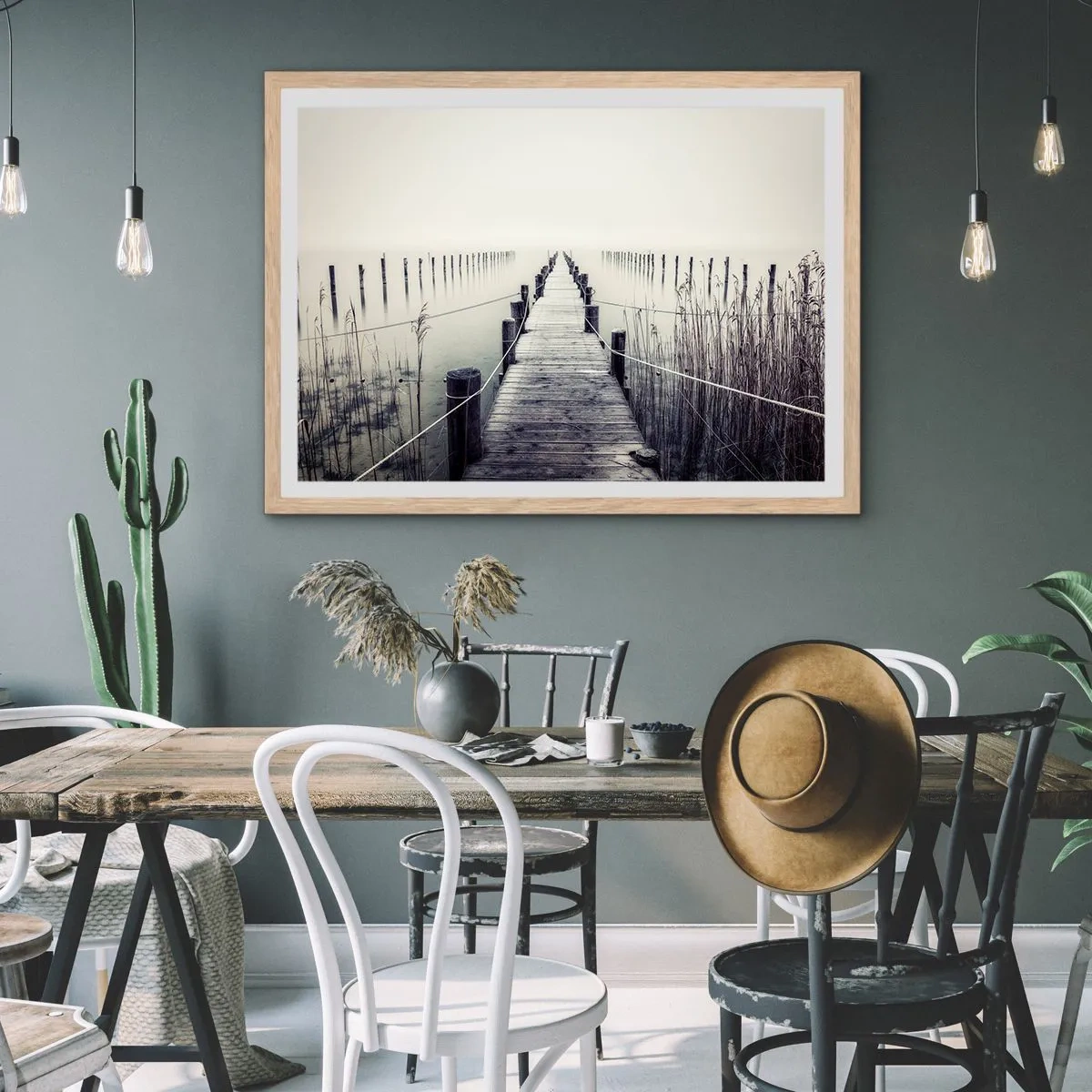 Plakat w ramie jasny dąb - Zanurz się w spokoju - 70x50 cm