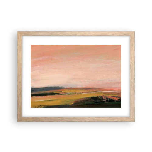 Plakat w ramie jasny dąb - W różowej tonacji - 40x30 cm