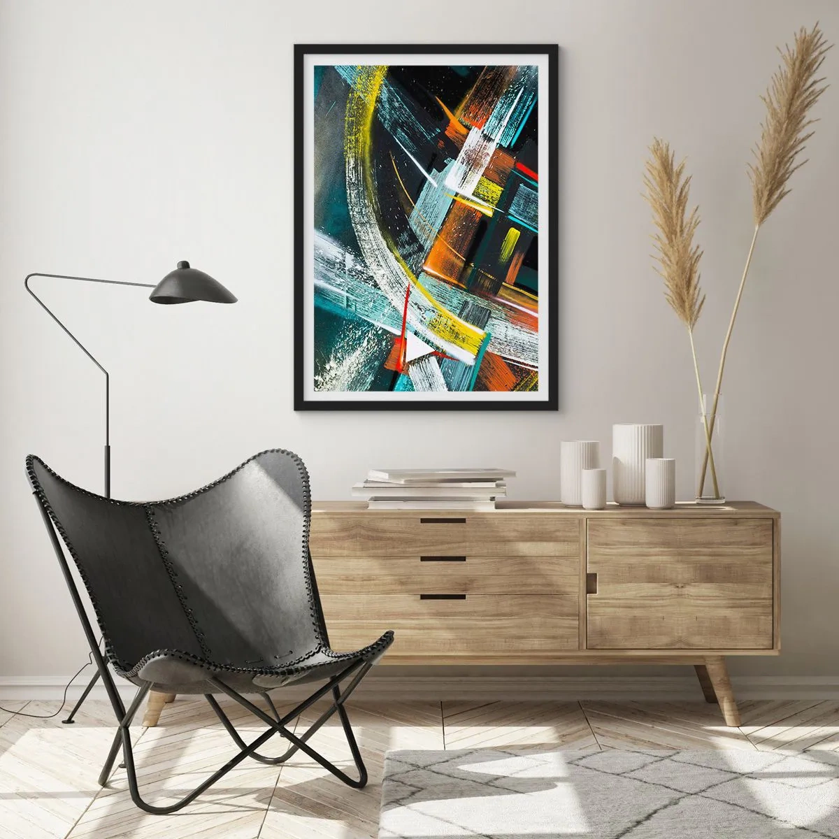 Plakat w czarnej ramie - Energia ruchu - 30x40 cm