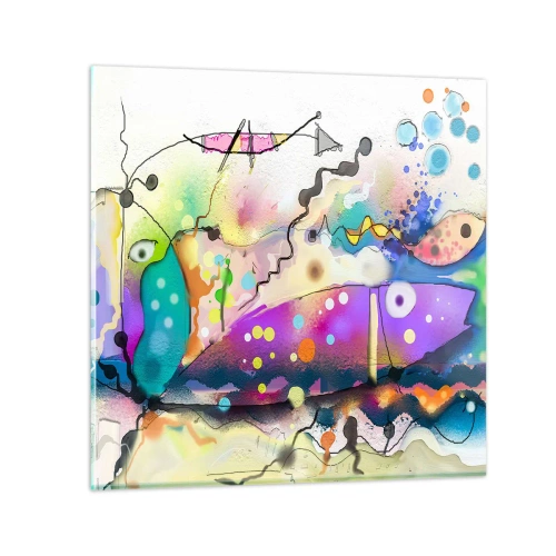 Obraz na szkle - Brak słów! - 60x60 cm