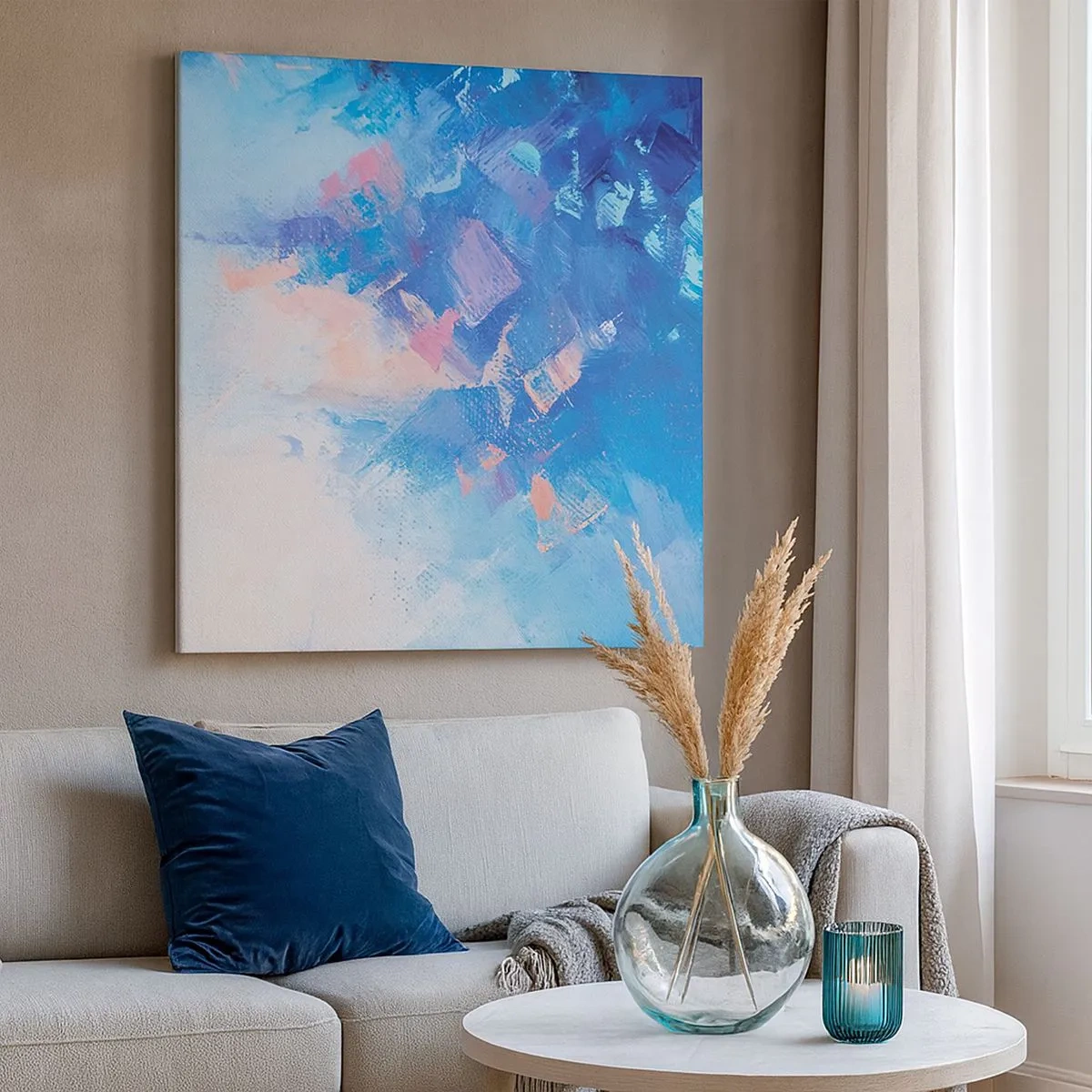 Obraz na płótnie - Zimowa abstrakcja - 30x30 cm