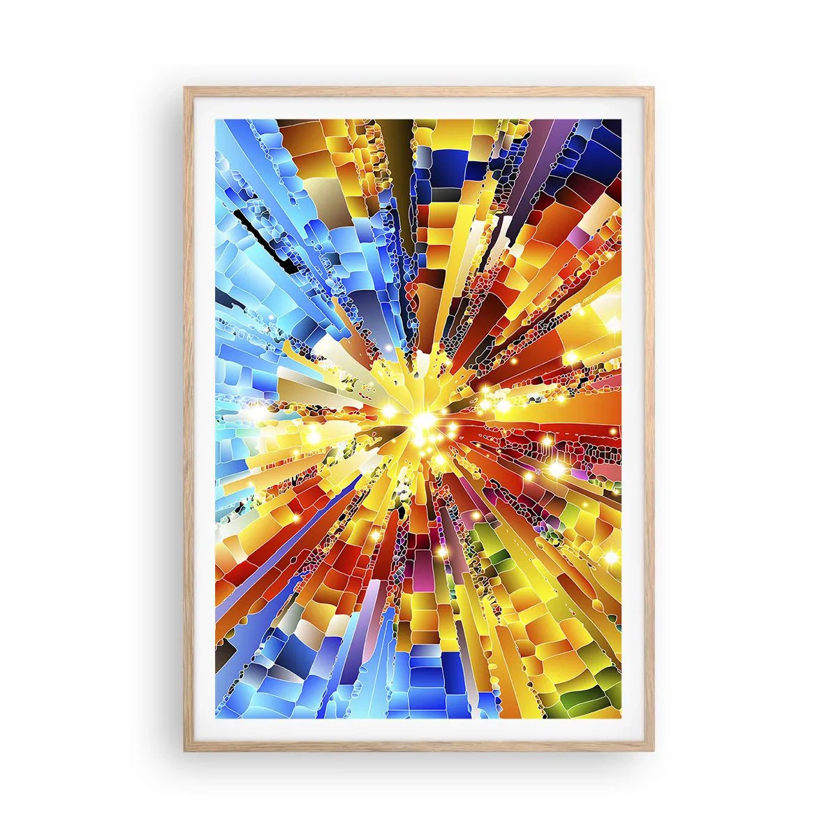Plakat w ramie jasny dąb - In medias res - 70x100 cm