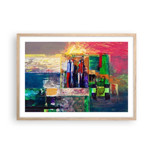 Plakat w ramie jasny dąb - Relacje i emocje - 70x50 cm