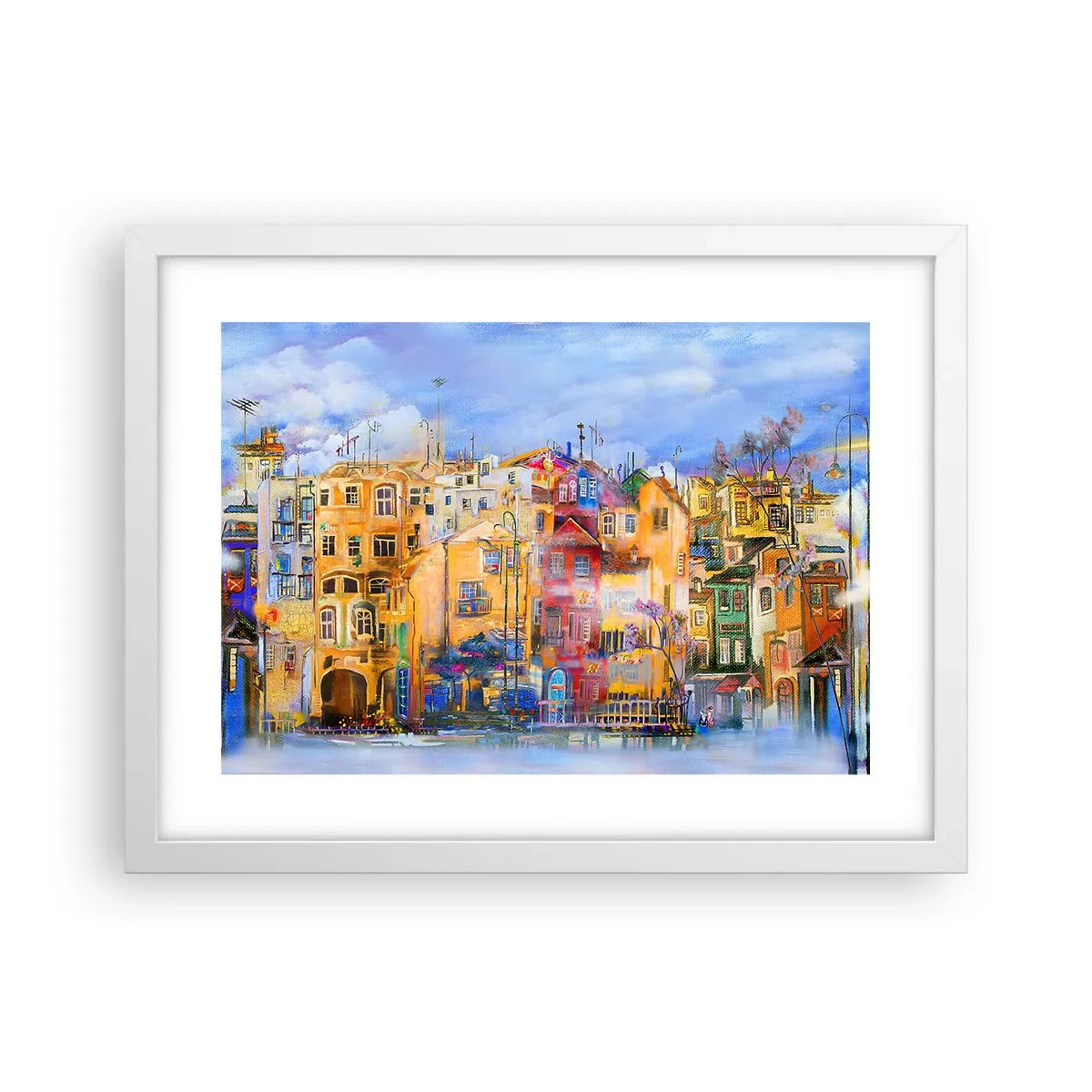 Plakat w białej ramie - Jesteśmy razem - 40x30 cm