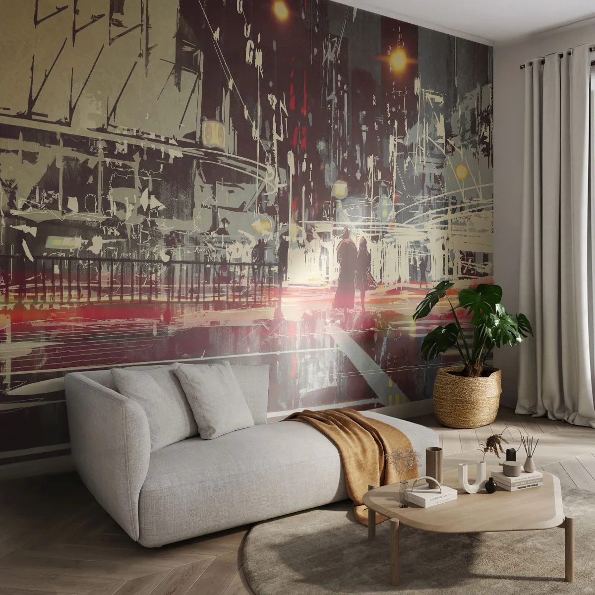 Fototapeta Samoprzylepna Deluxe Sticker - Wielkomiejska przeprawa - Miasto, Architektura, Nocne Życie - 250x175 cm
