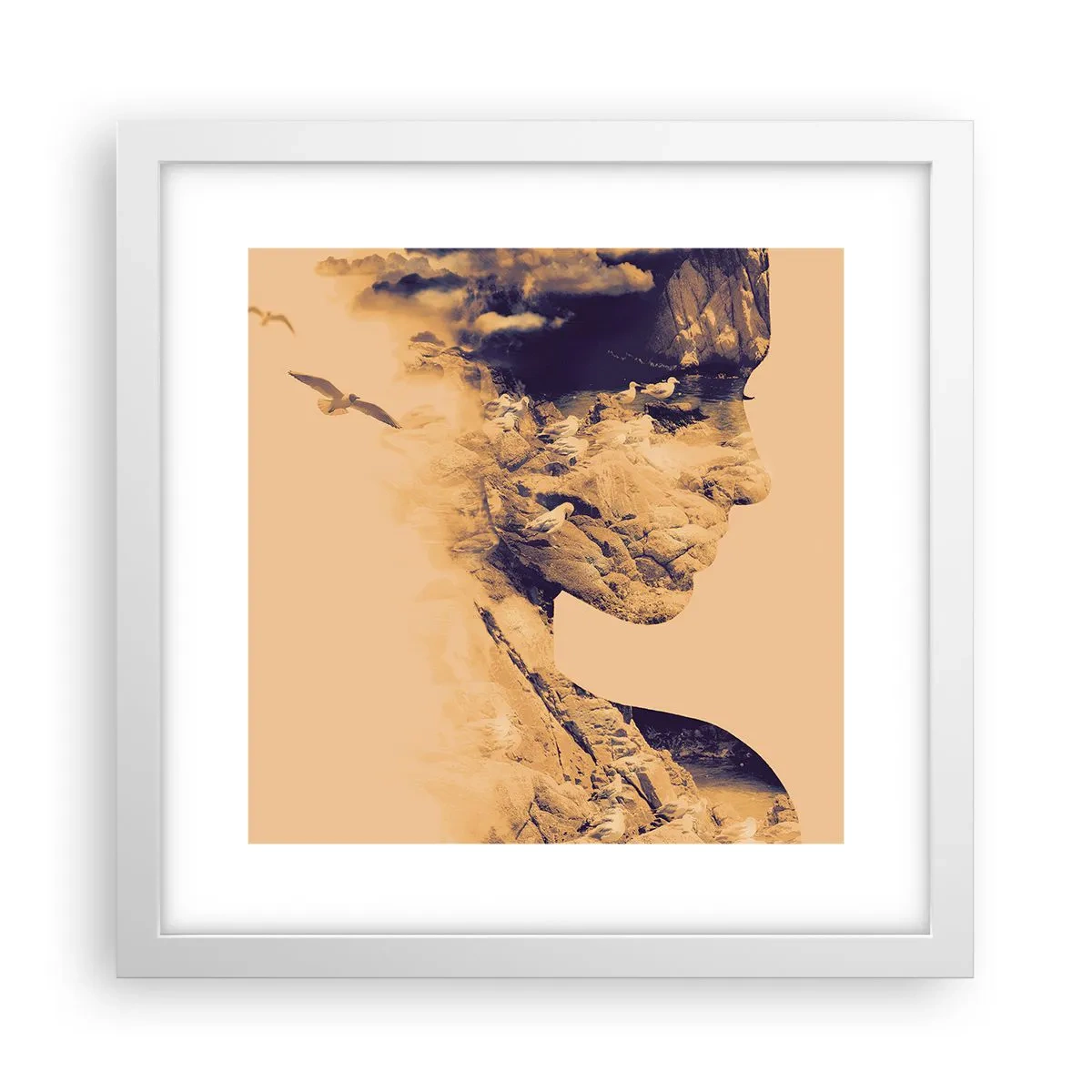 Plakat w białej ramie - Piękna z natury - 30x30 cm