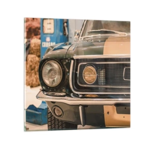 Obraz na szkle - Spotkanie z legendą - 70x70 cm