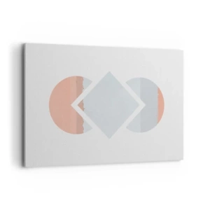 Obraz na płótnie - Minimalistyczny obraz z geometrycznymi kształtami - 120x80cm - Sytuacja jest jasna - Nowoczesna dekoracja ścienna do salonu, kuchni i sypialni ARTTOR