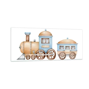 Obraz na szkle - Stoi na stacji... - 100x40 cm