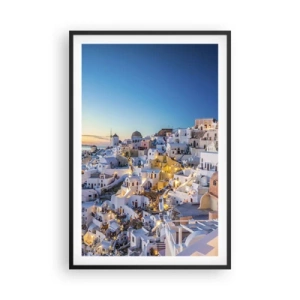 Plakat w czarnej ramie - Esencja greckości - 61x91 cm