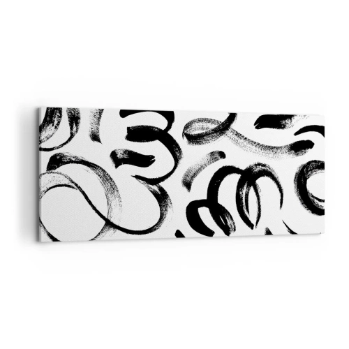 Obraz na płótnie - Czarno na białym - 100x40 cm