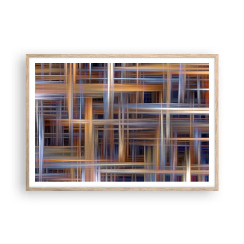 Plakat w ramie jasny dąb - Utkane ze światła - 100x70 cm