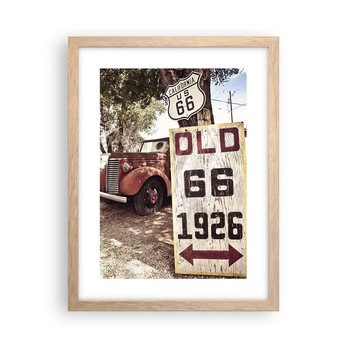 Plakat w ramie jasny dąb - Legenda amerykanskiej prowincji - 30x40 cm