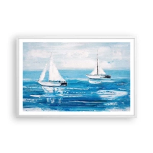 Plakat w białej ramie - Z przyjacielem u boku - 91x61 cm