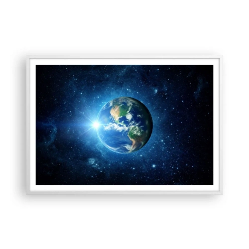 Plakat w białej ramie - Jesteśmy w niebie - 100x70 cm