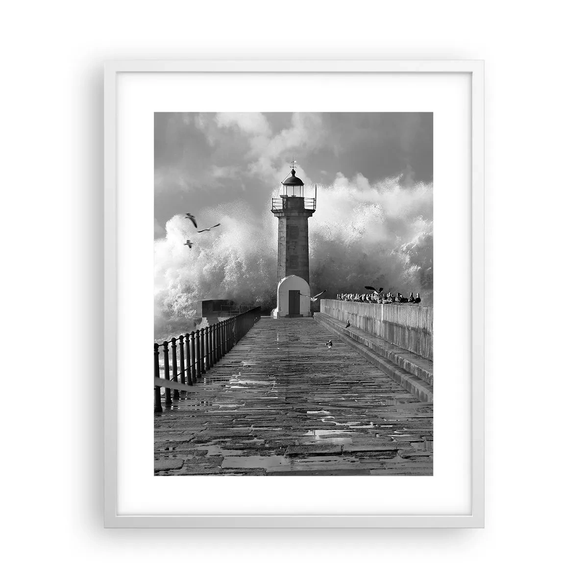 Plakat w białej ramie - Nieustraszona  - 40x50 cm