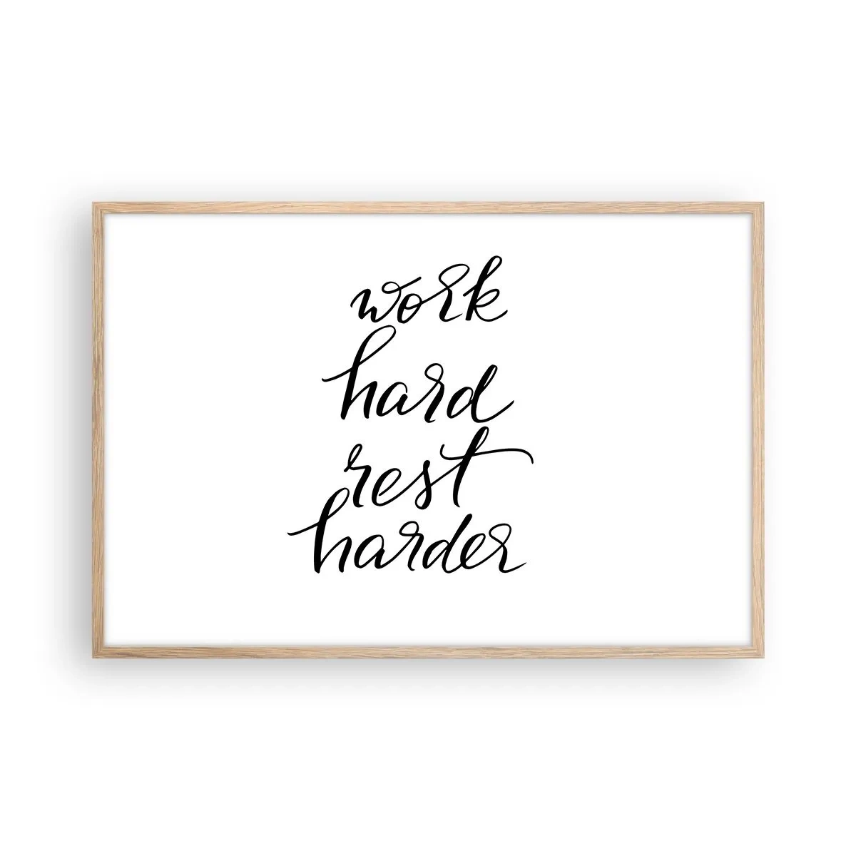 Plakat w ramie jasny dąb - Życiowa równowaga - 91x61 cm