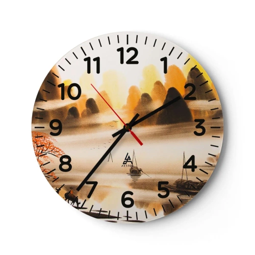 Zegar ścienny - Dalej niż na Dalekim Wschodzie - 30x30 cm