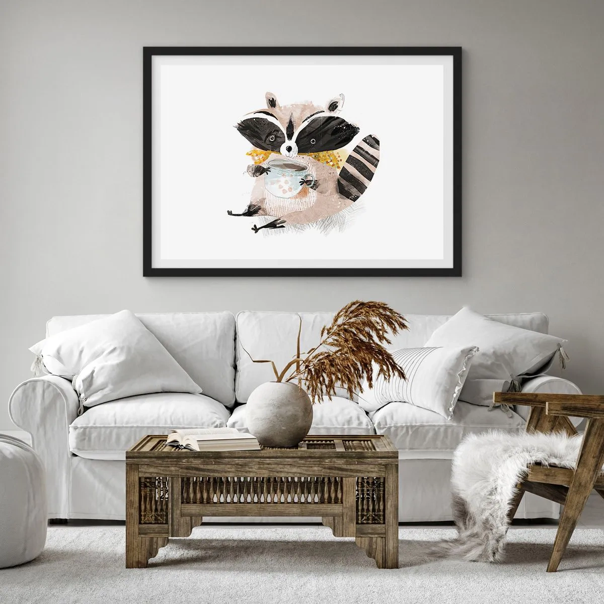 Plakat w czarnej ramie - Mój przyjaciel szop - 40x30 cm