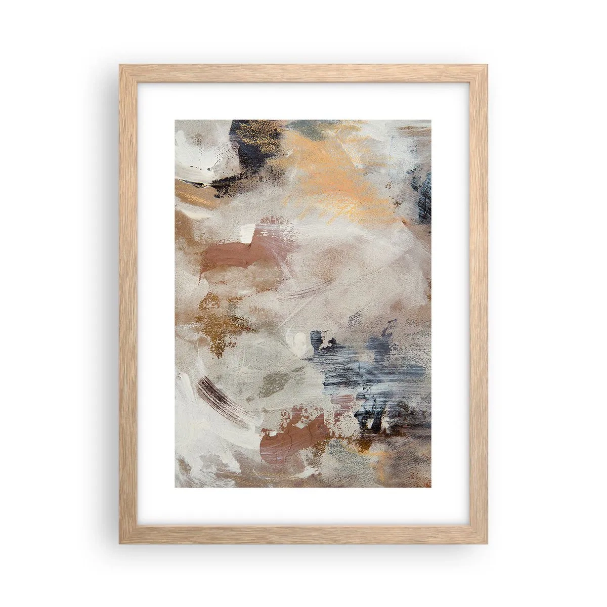 Plakat w ramie jasny dąb - Abstrakcja zamglona - 30x40 cm