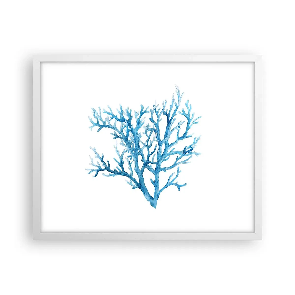 Plakat w białej ramie - Morski filigran - 50x40 cm