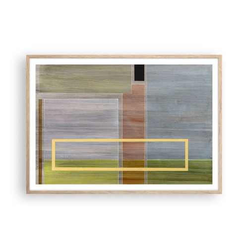 Plakat w ramie jasny dąb - Prosto i spokojnie - 100x70 cm