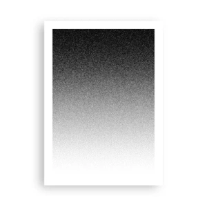 Plakat - Minimalistyczny gradient czerni i bieli w punktowym wzorze - 50x70cm - W stronę światła - Nowoczesna dekoracja ścienna do salonu, kuchni i sypialni ARTTOR