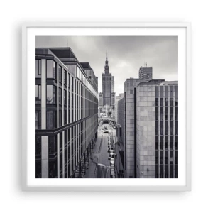 Plakat w białej ramie - Warszawska dolina - 60x60 cm