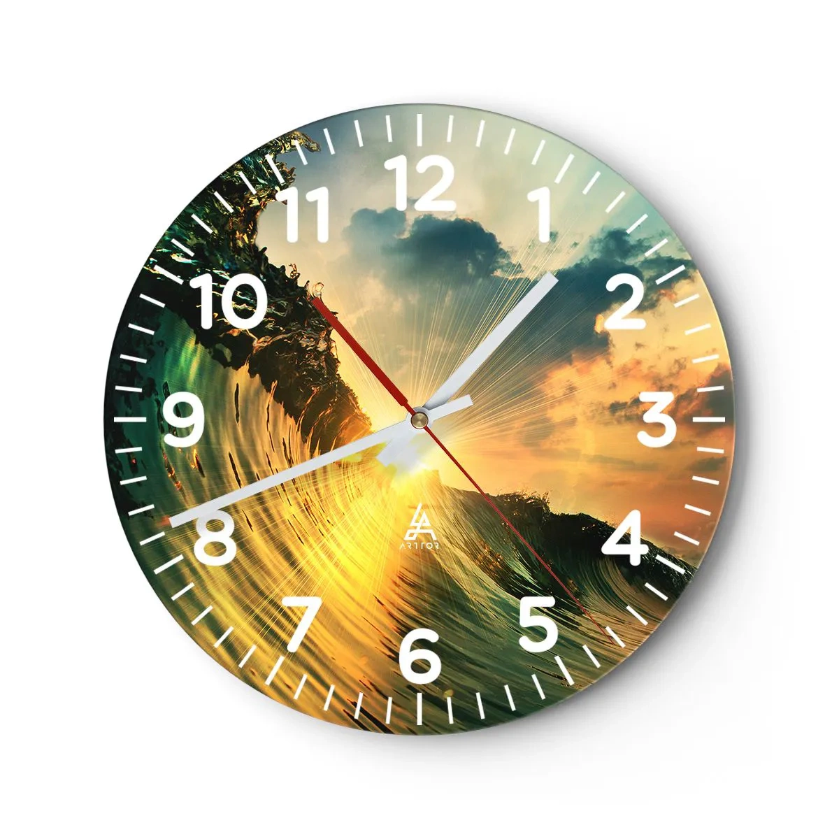 Zegar ścienny - Surferze, gdzie jesteś? - 30x30 cm